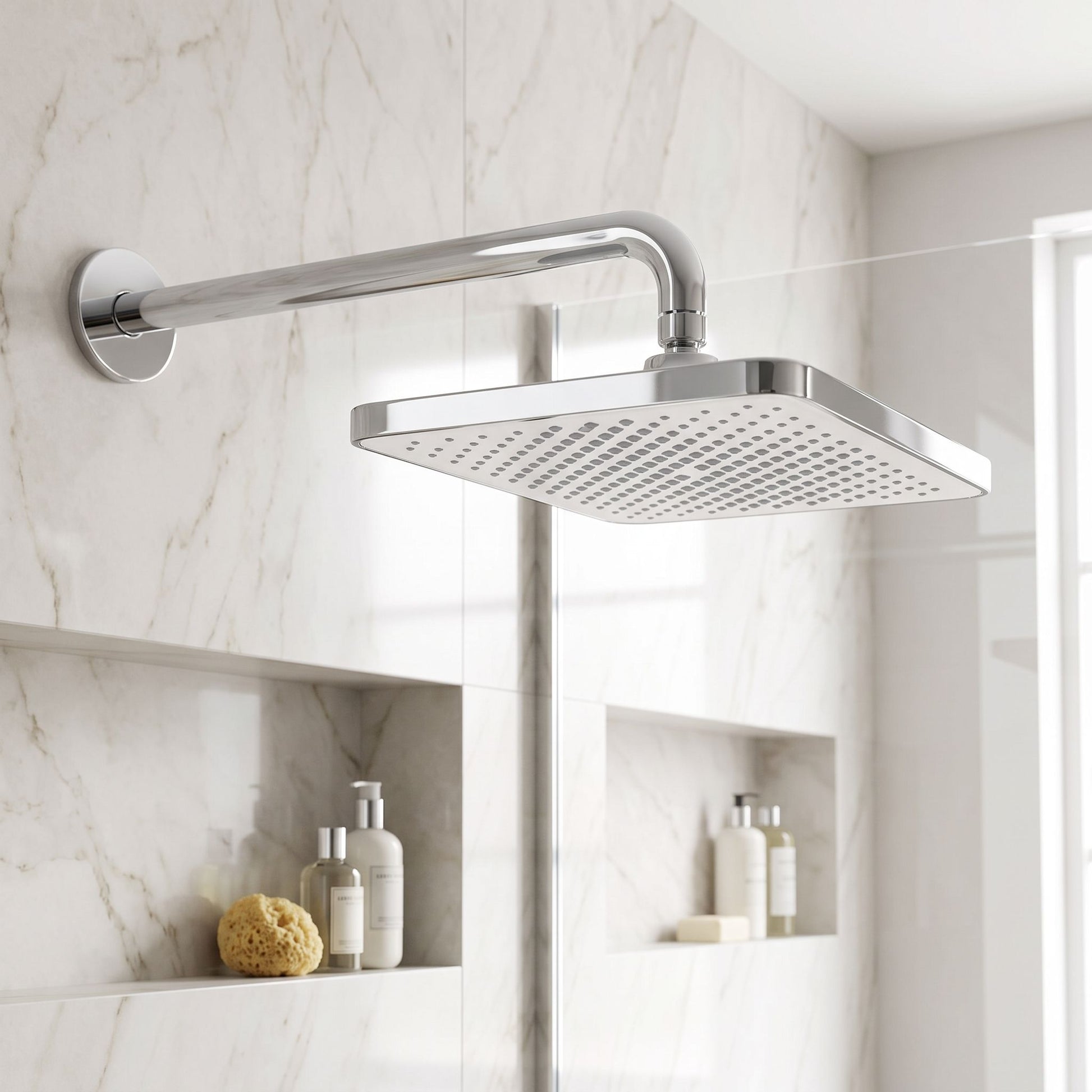 Pălărie De Duș Dreptunghiulară REA JS-032 Chrome 3
