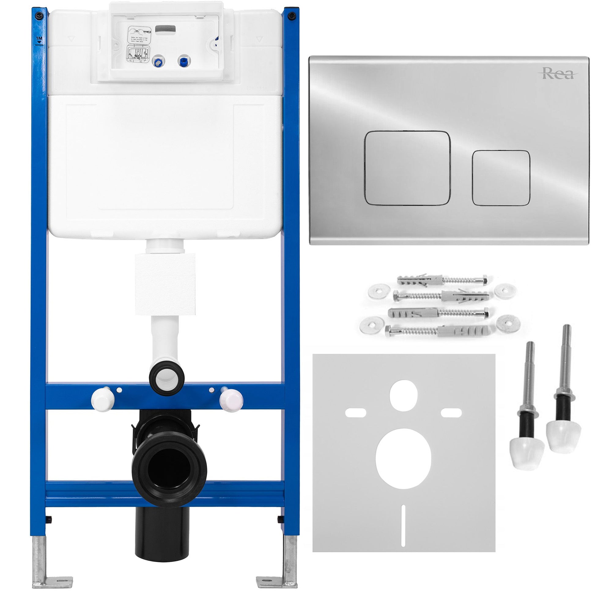 Cadru Set incastrat pentru vas WC cu buton F Crom  1
