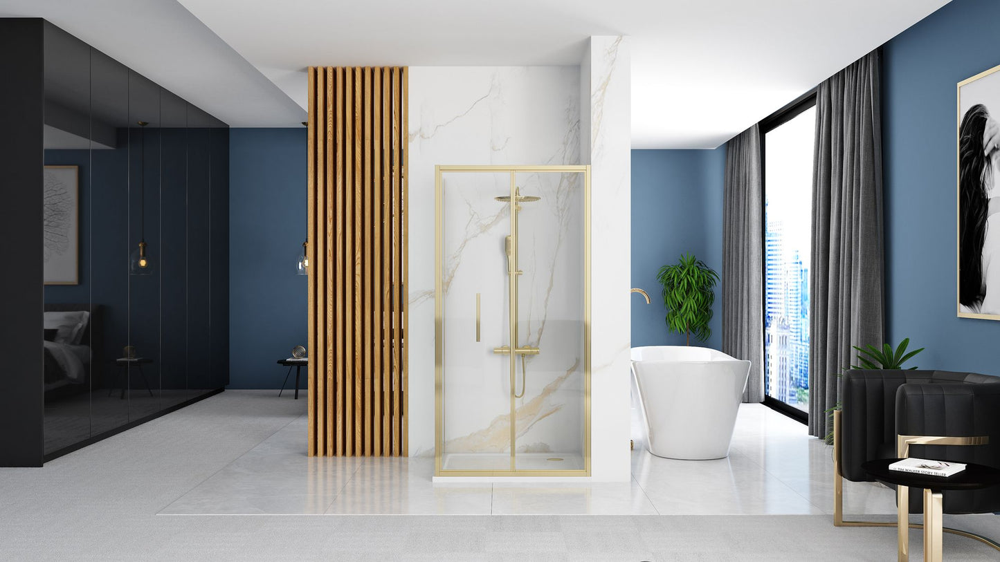 Cabina dus De colt Rapid Fold Gold Usa:90 x Perete:80 4