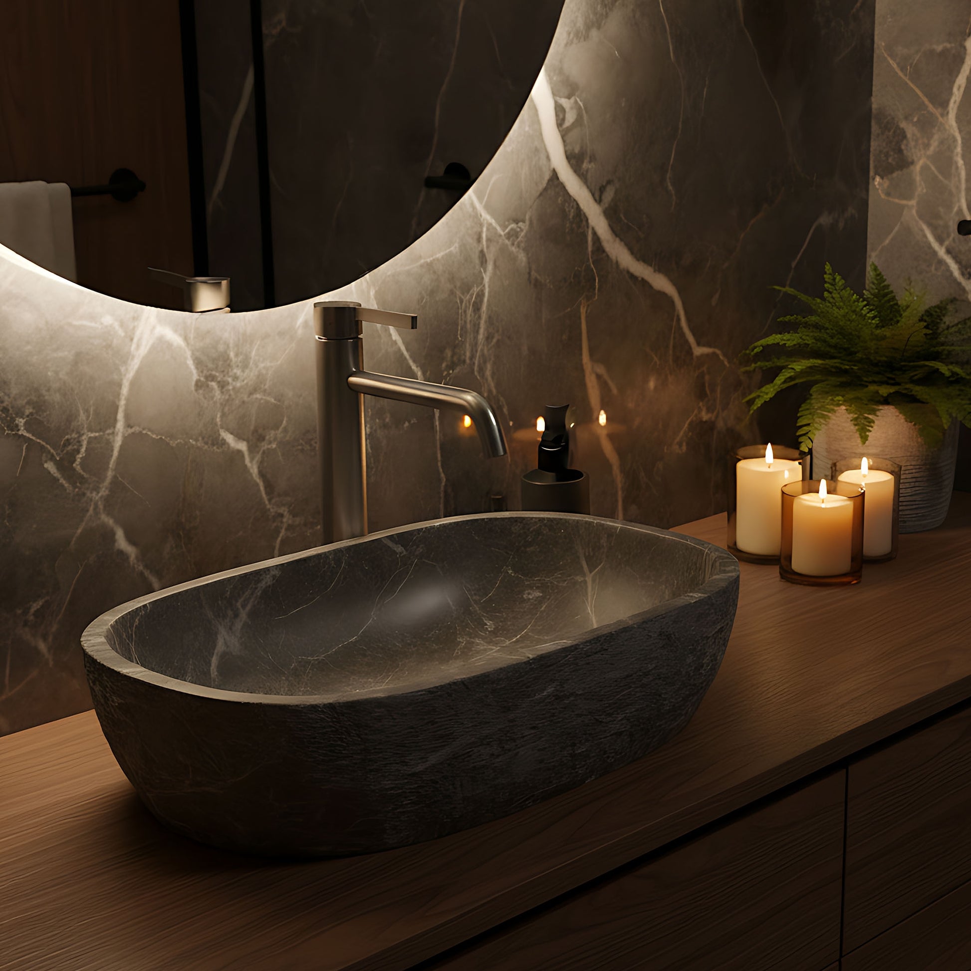 Baterie Pentru Baie Rea Foster Brush Nickel High  7