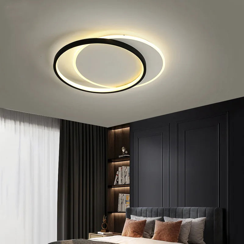 Lampă De Tavan Led Lhj076-c Neagră 40 Cm  2