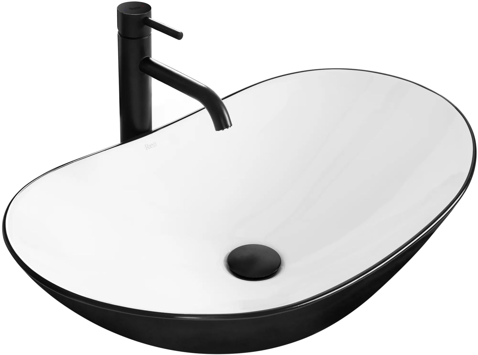 Lavoar pentru blat Rea Royal Black Alb 2