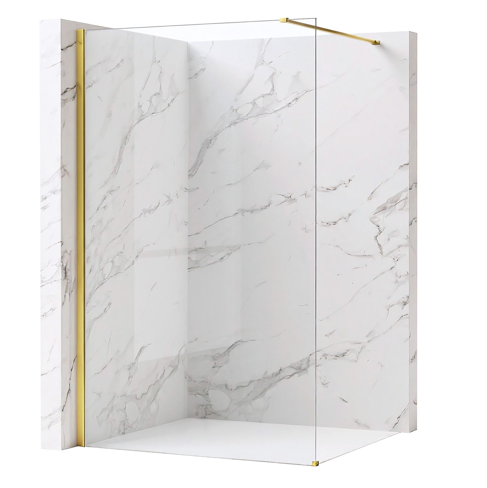 Paravan de dus Rea Flexi Transparent / Gold 80  2