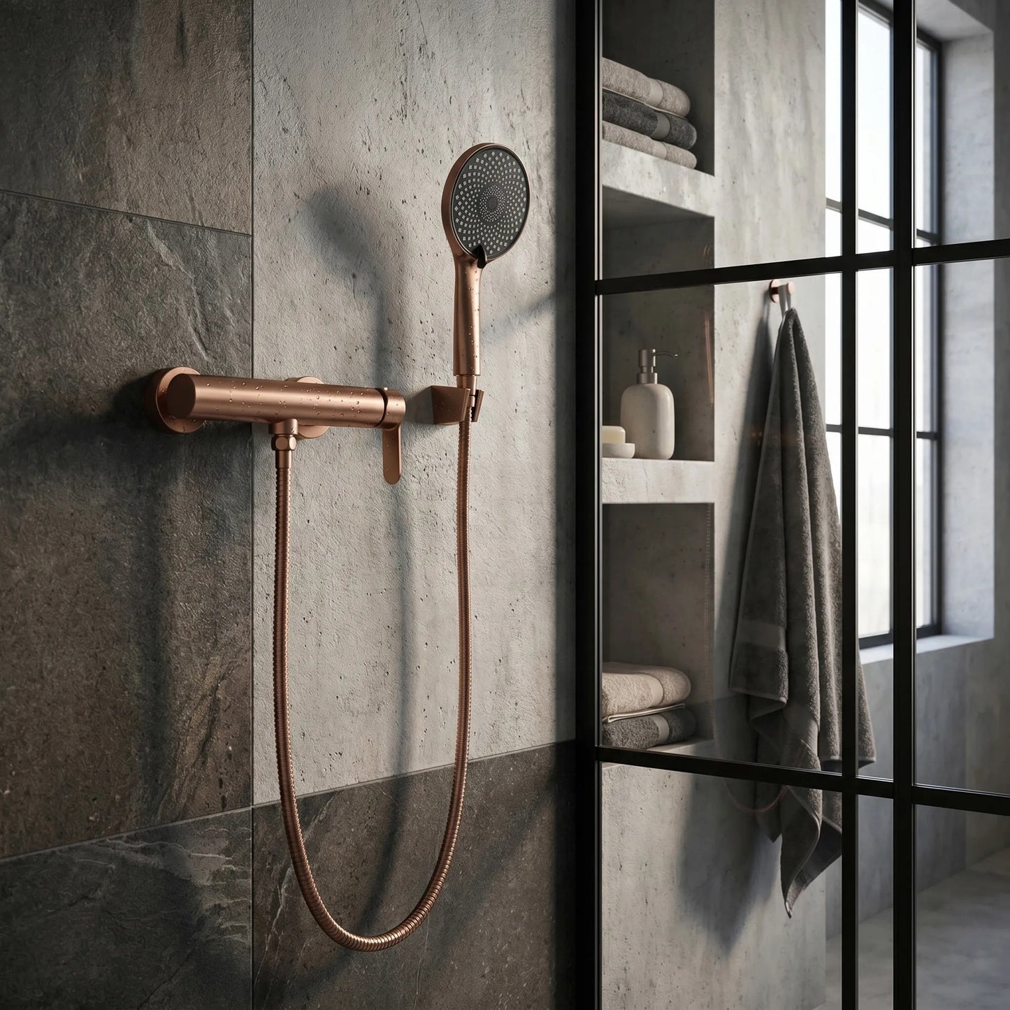 Baterie de duș REA Arcos Brush Copper  6