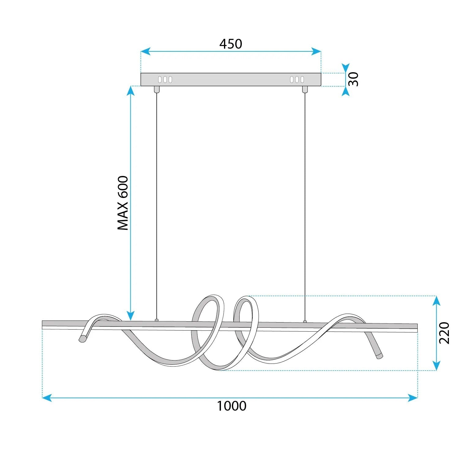 Lampă suspendată LED G065-CP Gold  6
