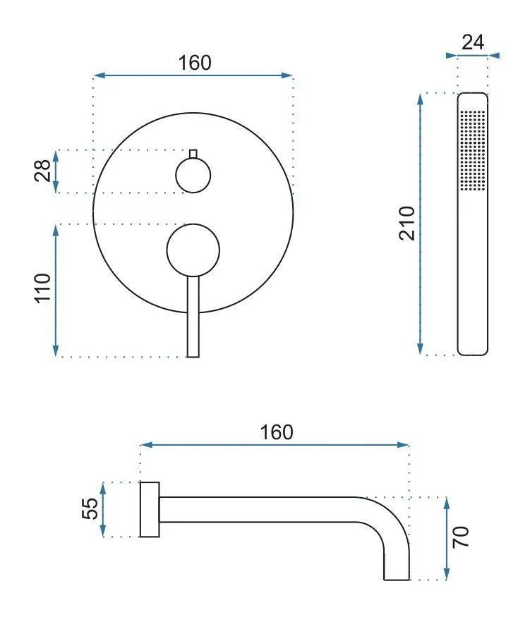 Baterie pentru cadă Rea Lungo Titan + Box  6