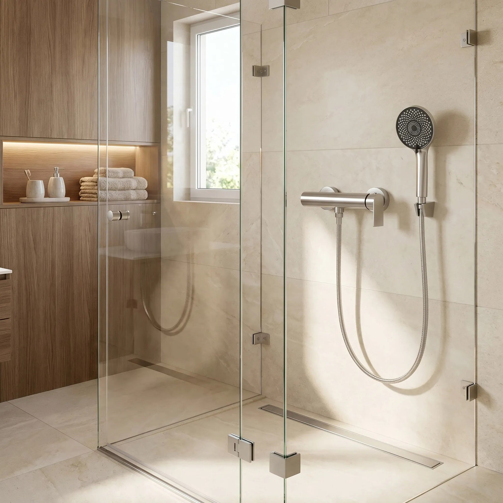 Baterie de duș Rea Hunter Brushed Nickel  6
