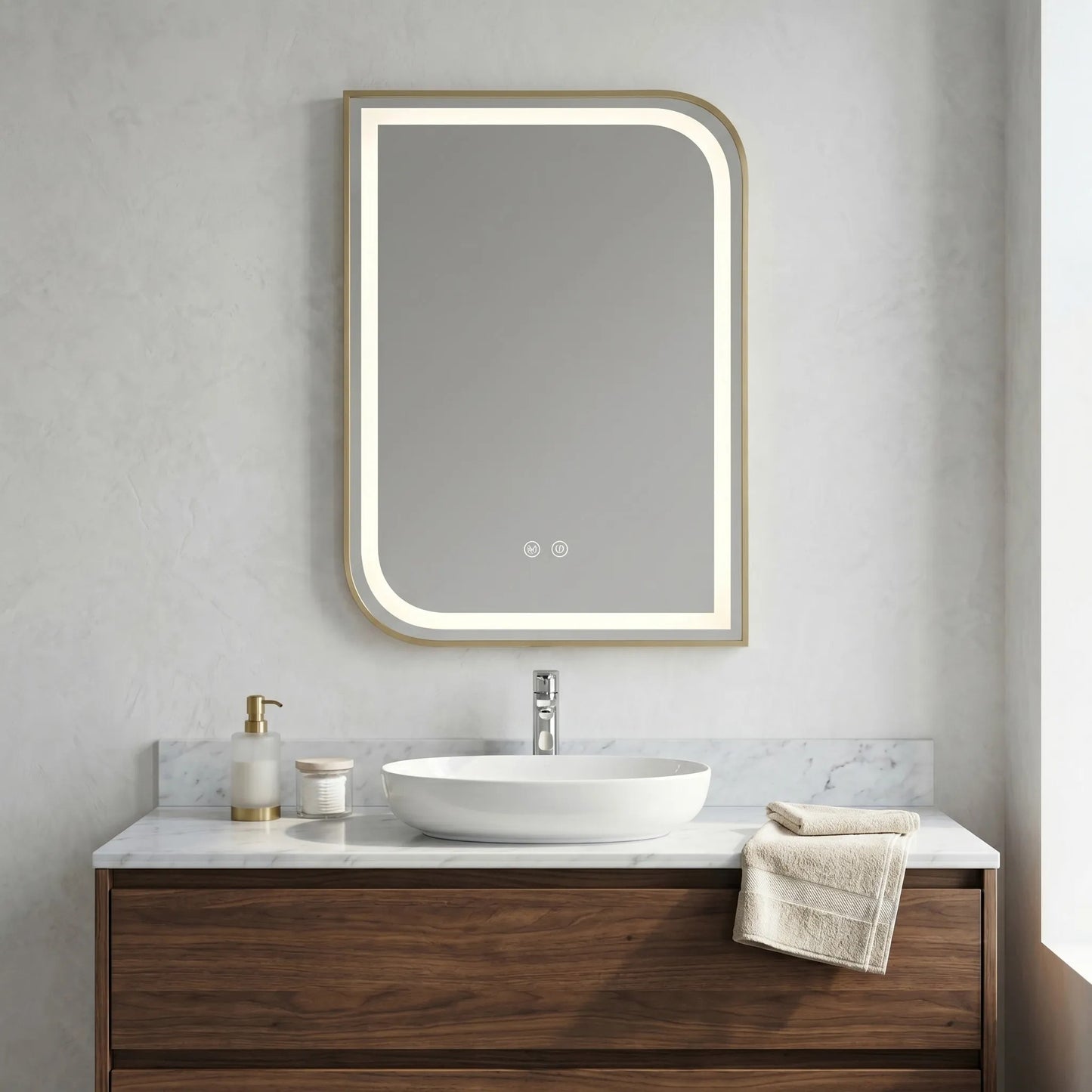 Oglindă LED ZONE 80X60 GOLD BRUSH  6