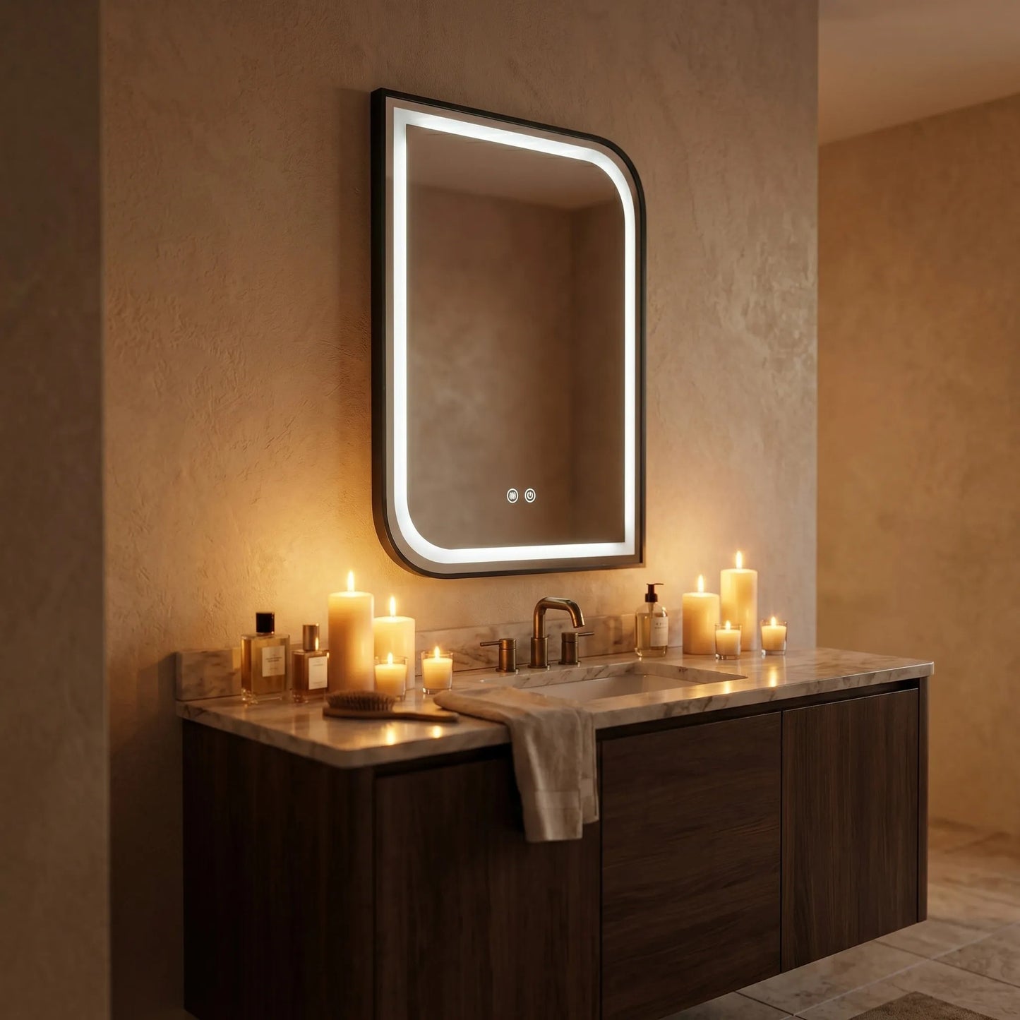 Oglindă LED ZONE 70X50 BLACK  6