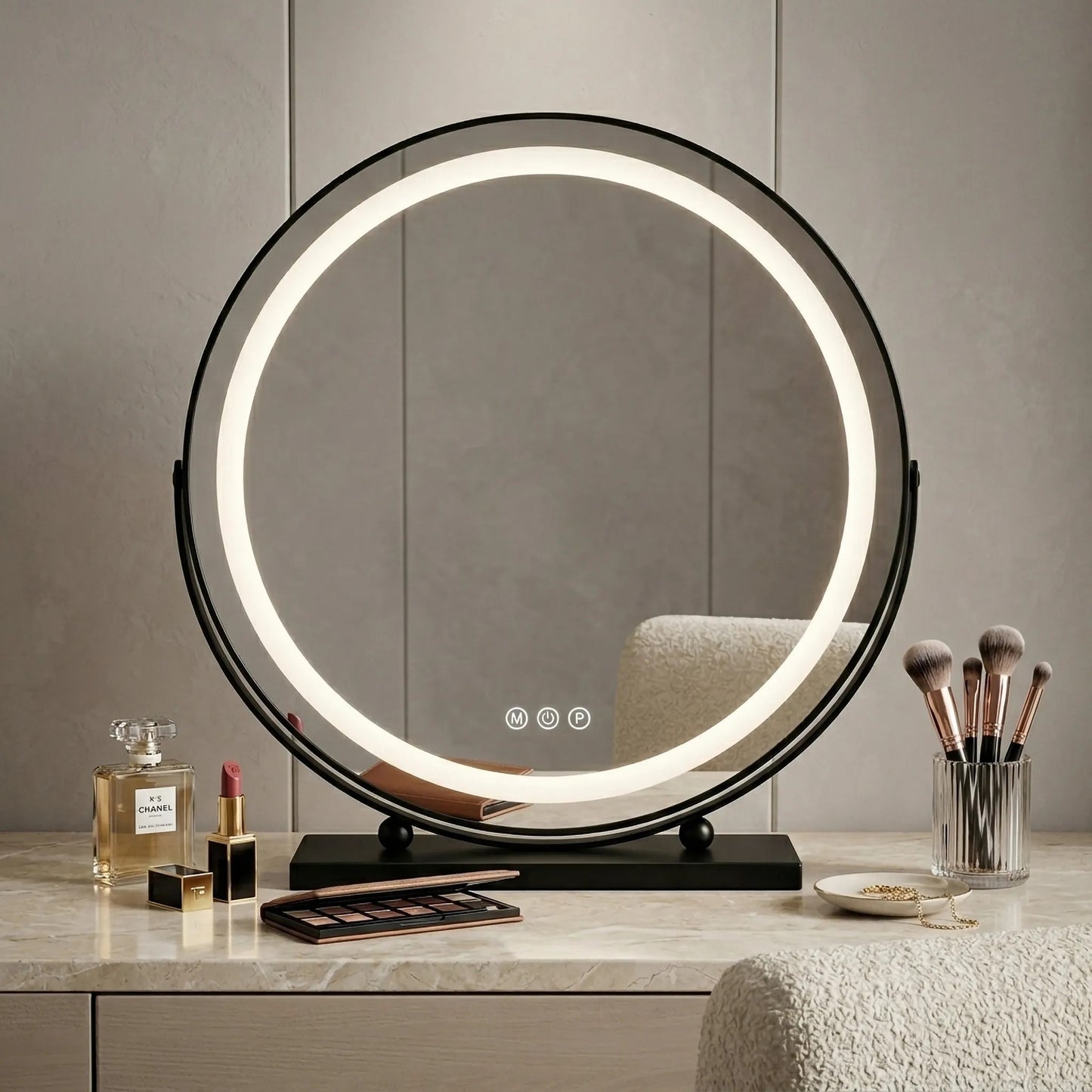 Oglindă LED MAKE-UP Black 50 cm  6