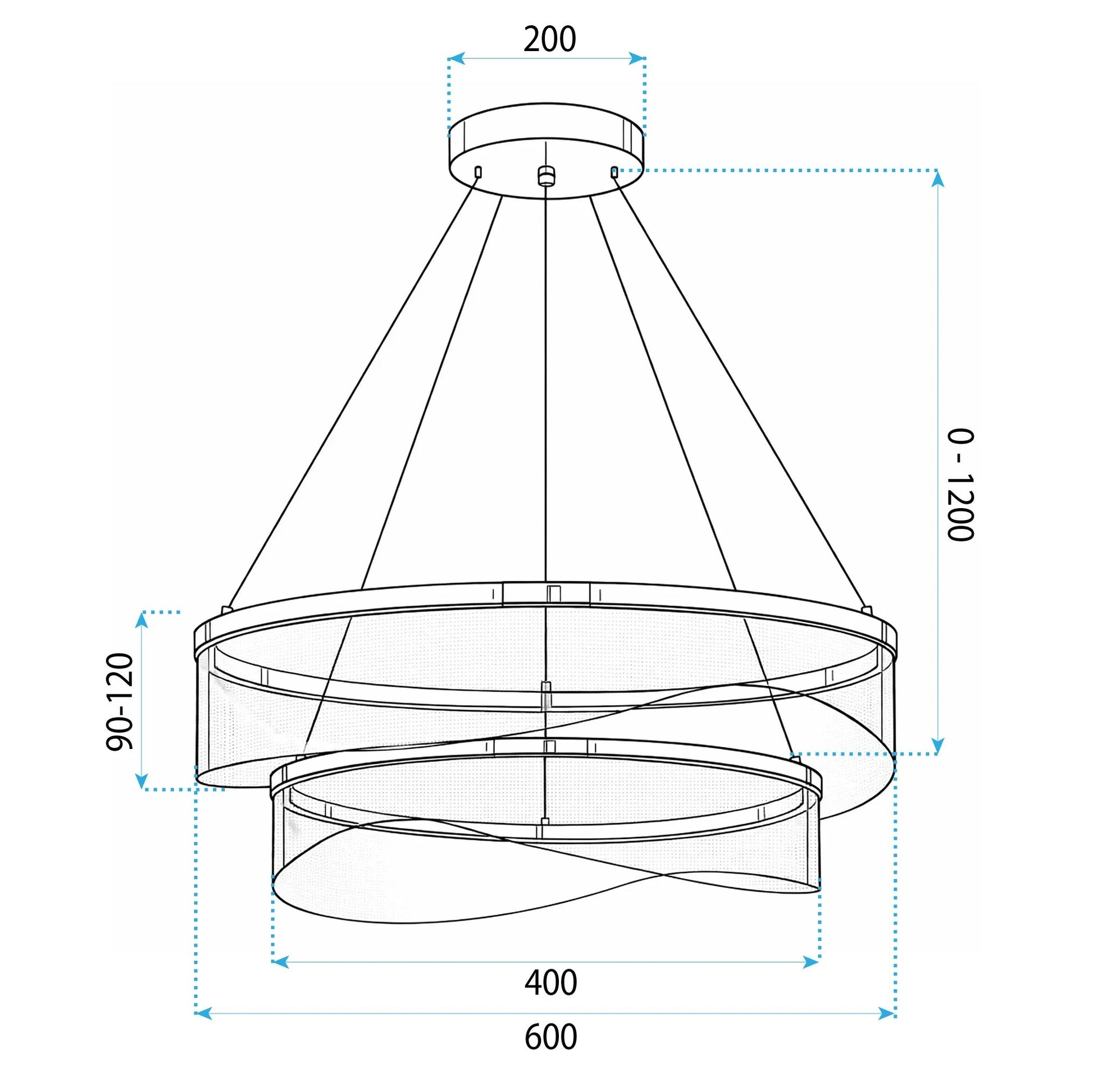 LAMPĂ DE TAVAN SUSPENDATĂ G146-2CP GOLD  6