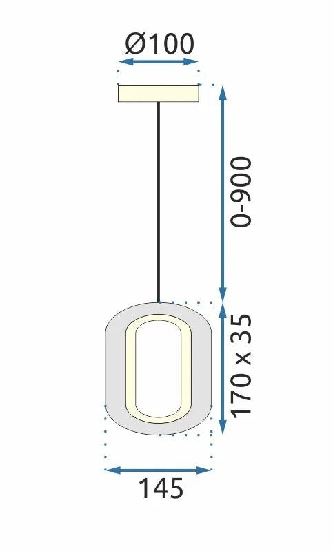 Lustră cu Cristale Suspendată LED G114-1CP Złota  6