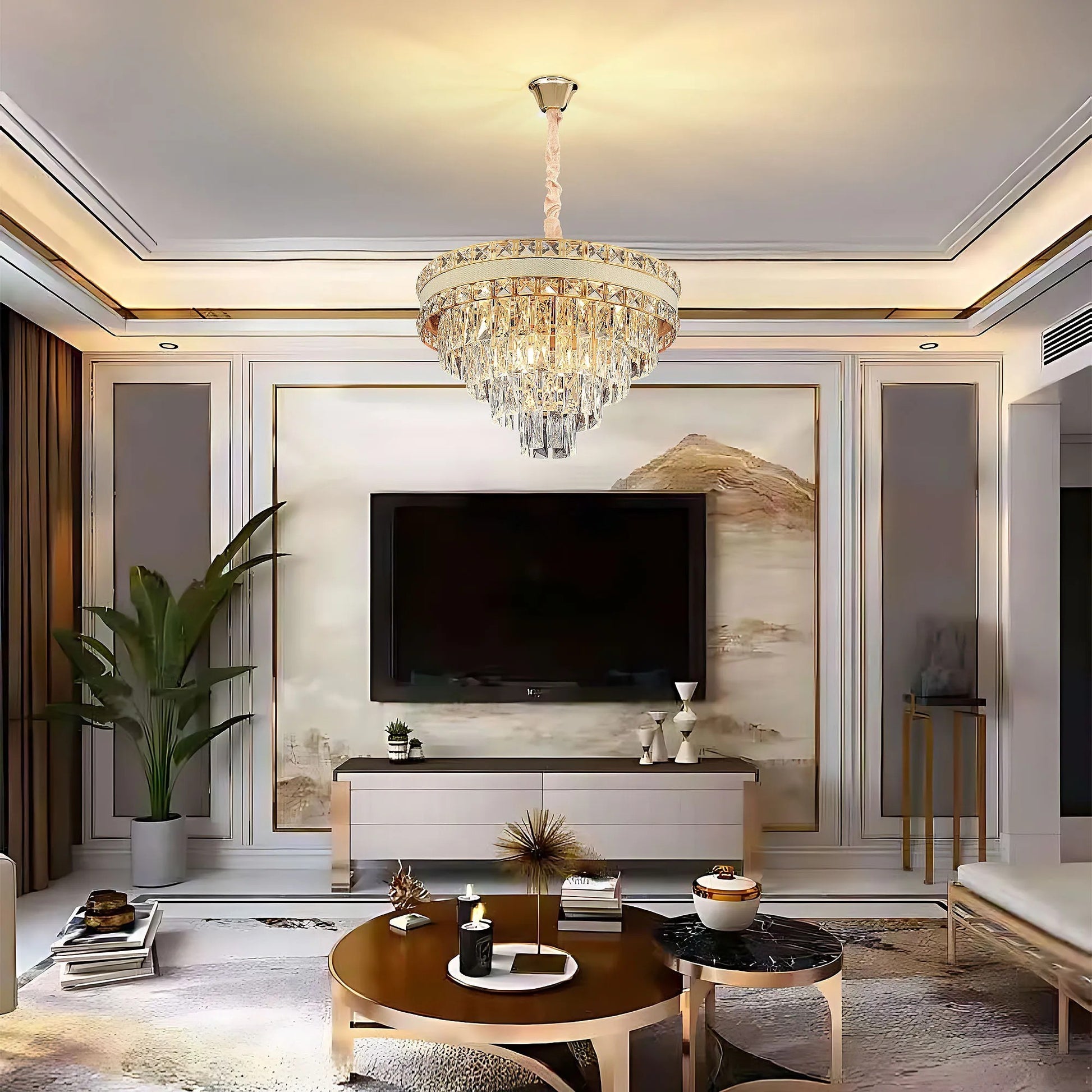 Lampă suspendată Cristal G048-CP 50CM GOLD  6