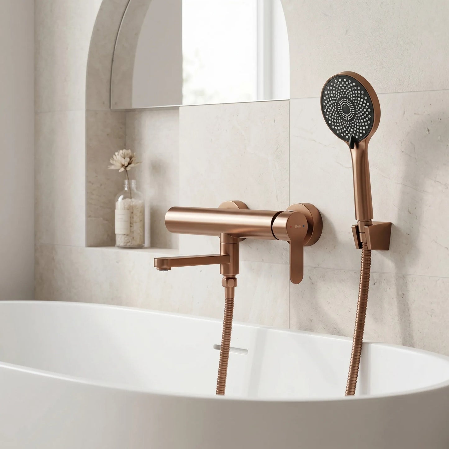 Baterie pentru cadă Rea Arcos Brushed Copper  6