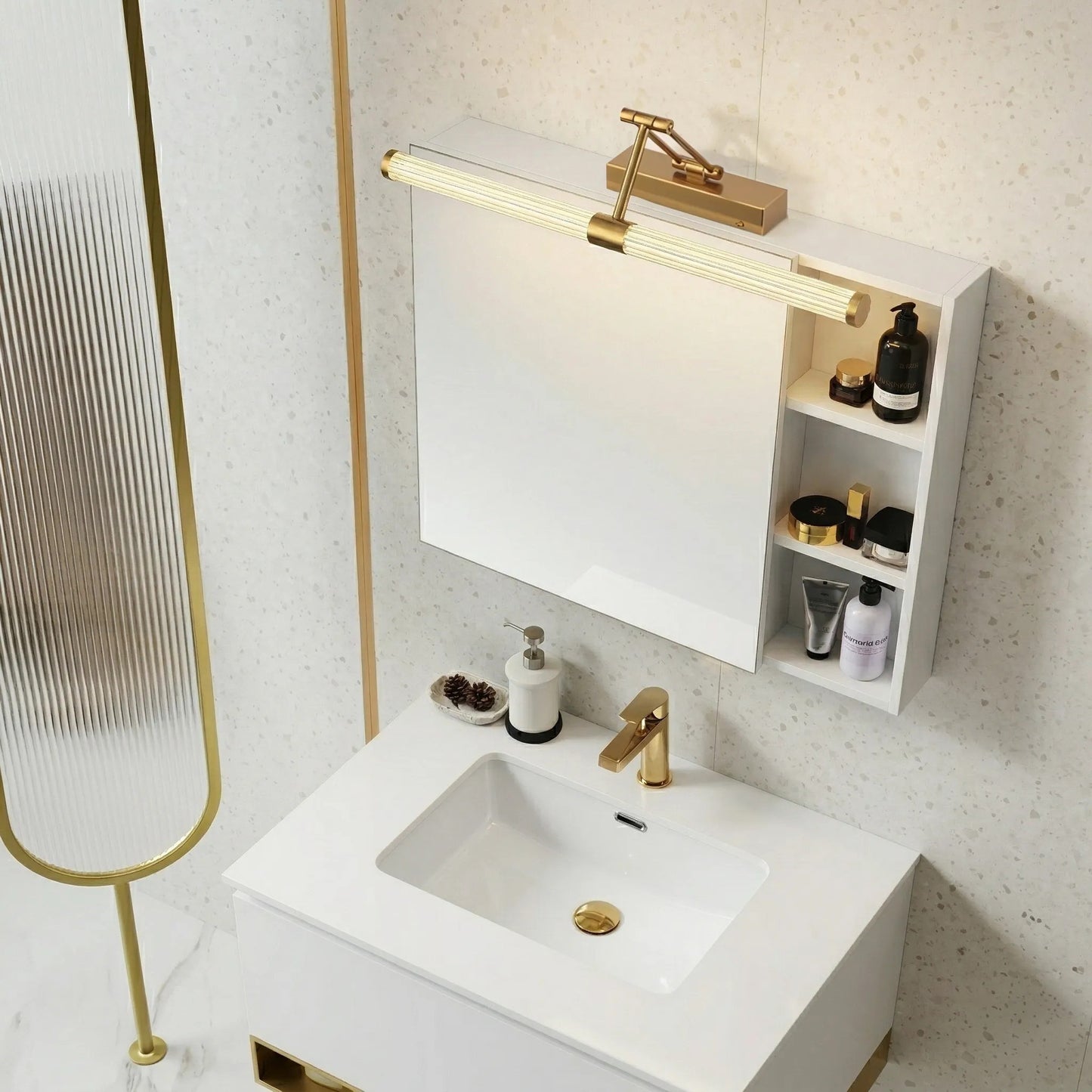 Aplică LED pentru baie APP1900-1W 60cm BRUSH GOLD  6