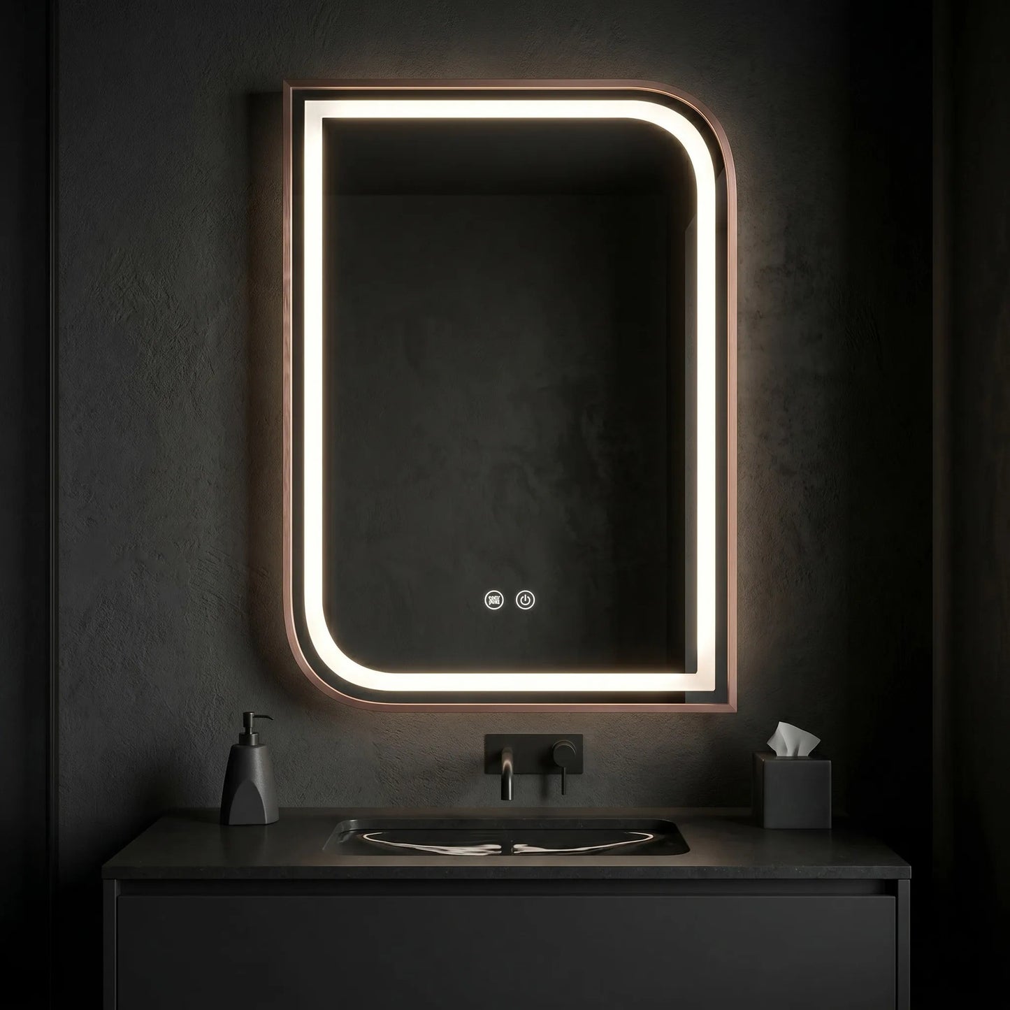 Oglindă LED ZONE 80x60 BRUSH  ROSE GOLD  6