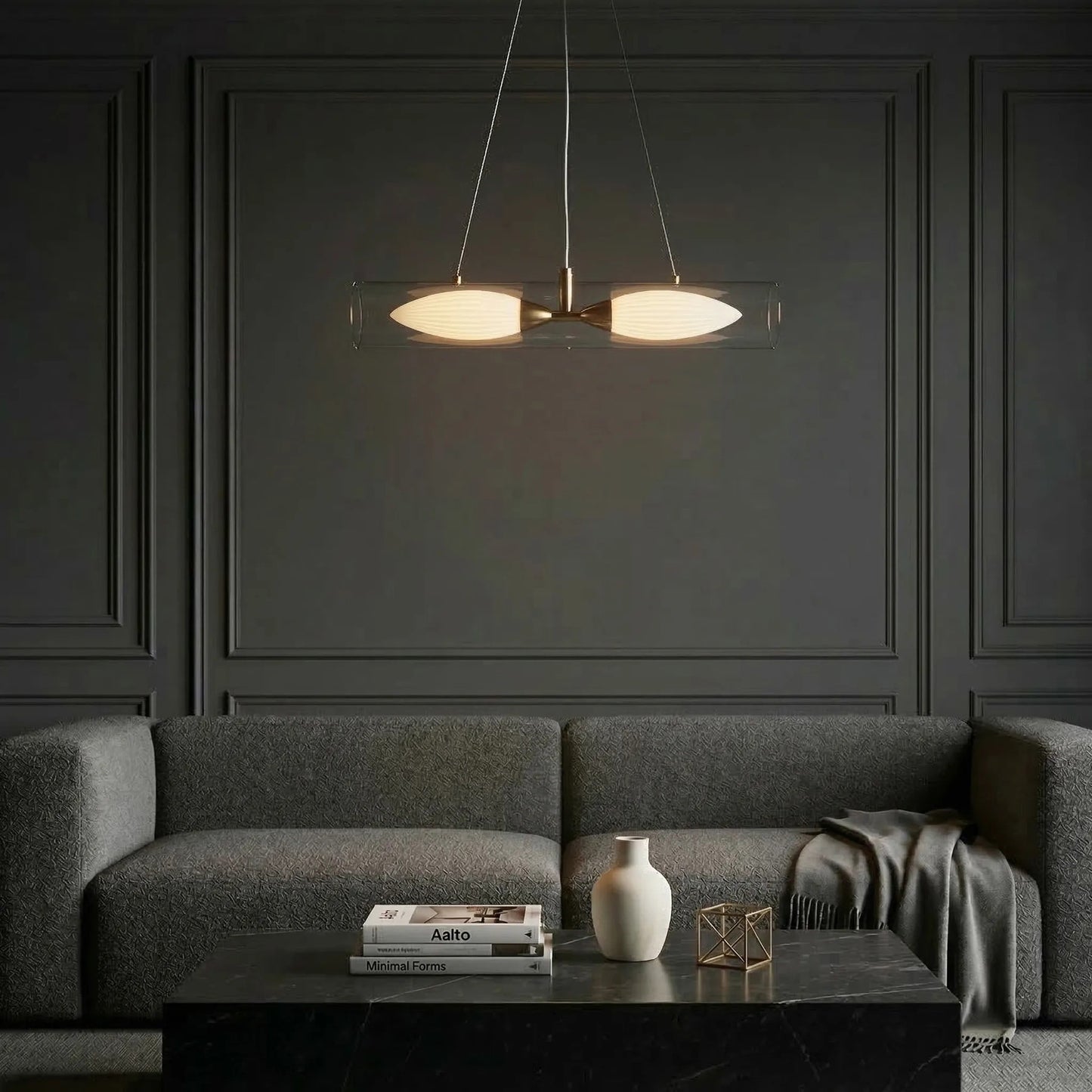 LAMPĂ SUSPENDATĂ DE TAVAN G152-2CP GOLD  6