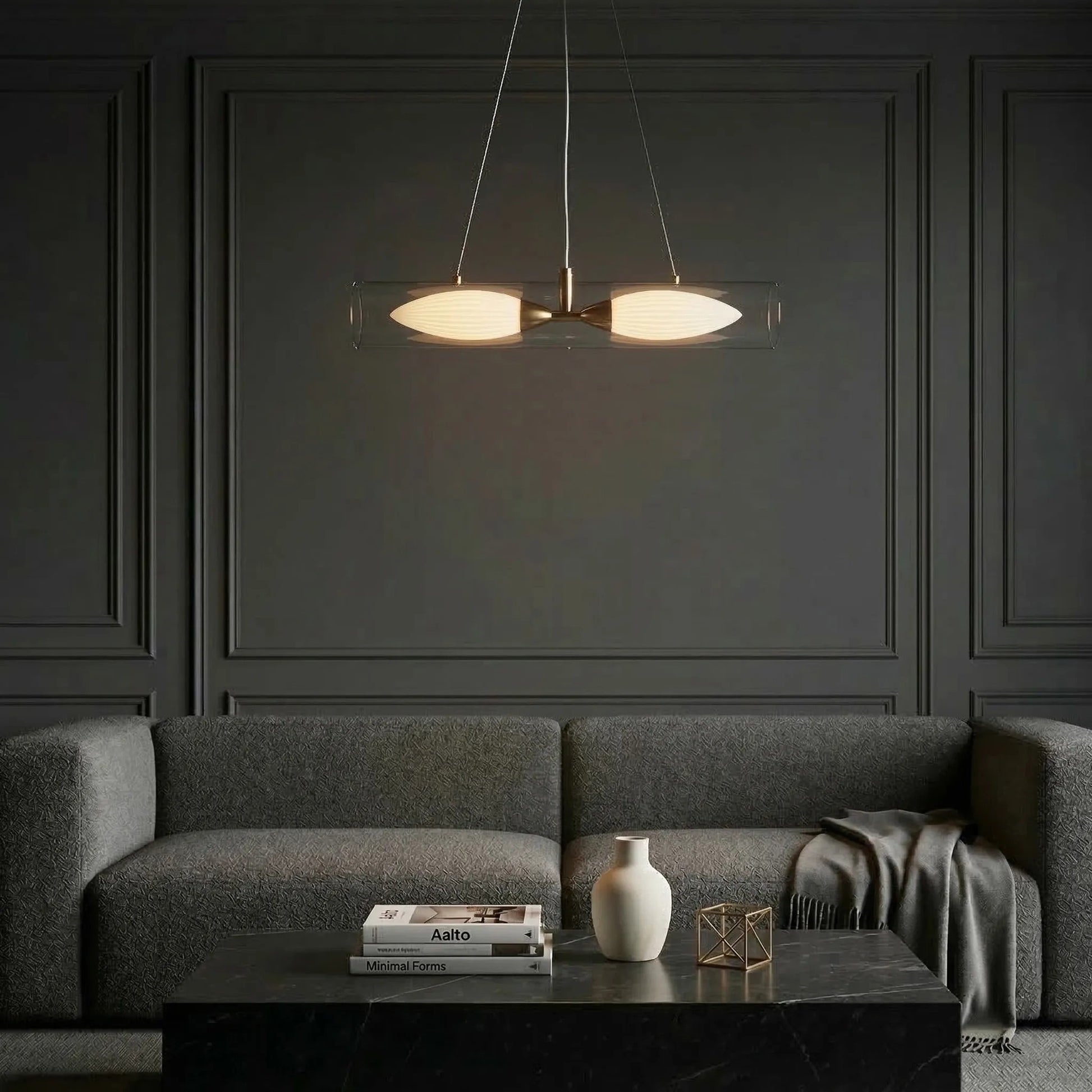 LAMPĂ SUSPENDATĂ DE TAVAN G152-2CP GOLD  6