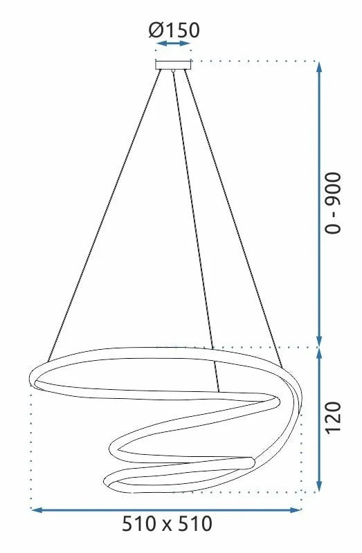 Lampa LED G080-1CP Gold  6