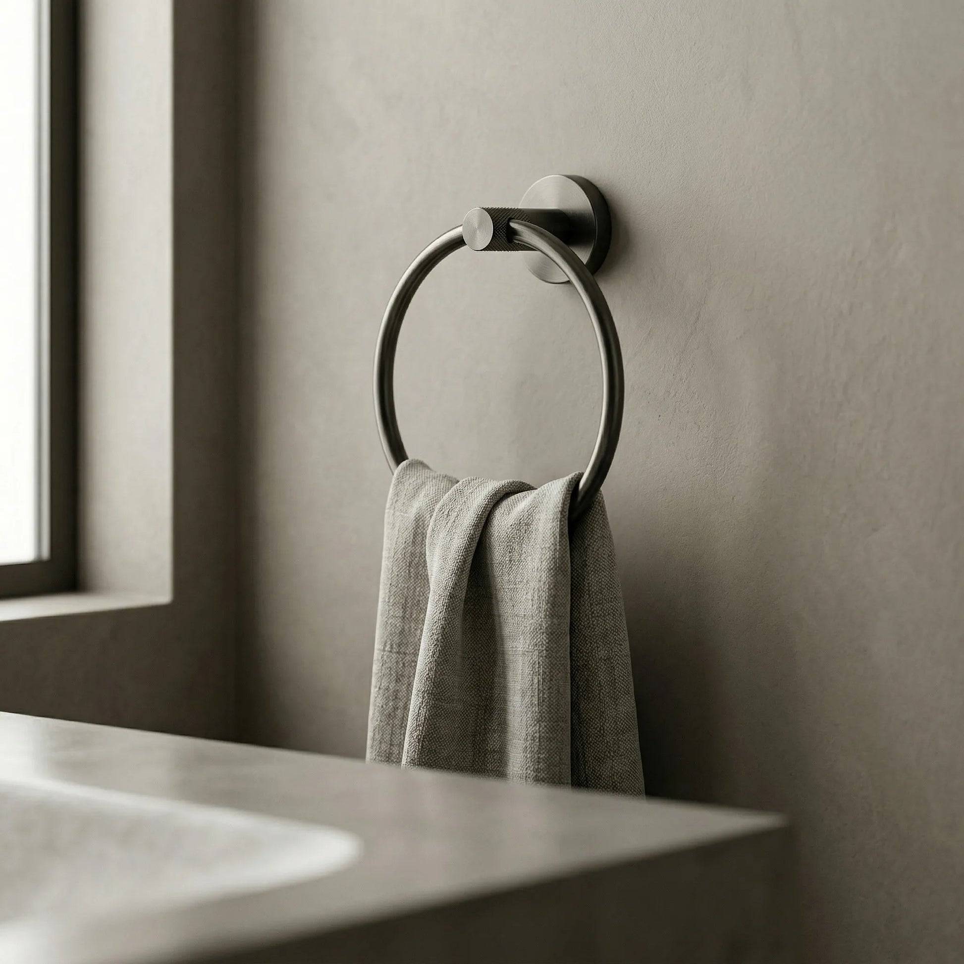 Cuier de baie Ring 6610 Modern Titan  6