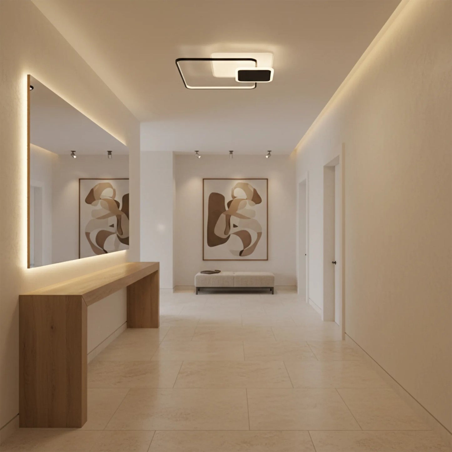 Lampă de tavan APP1712-C BLACK LED  6