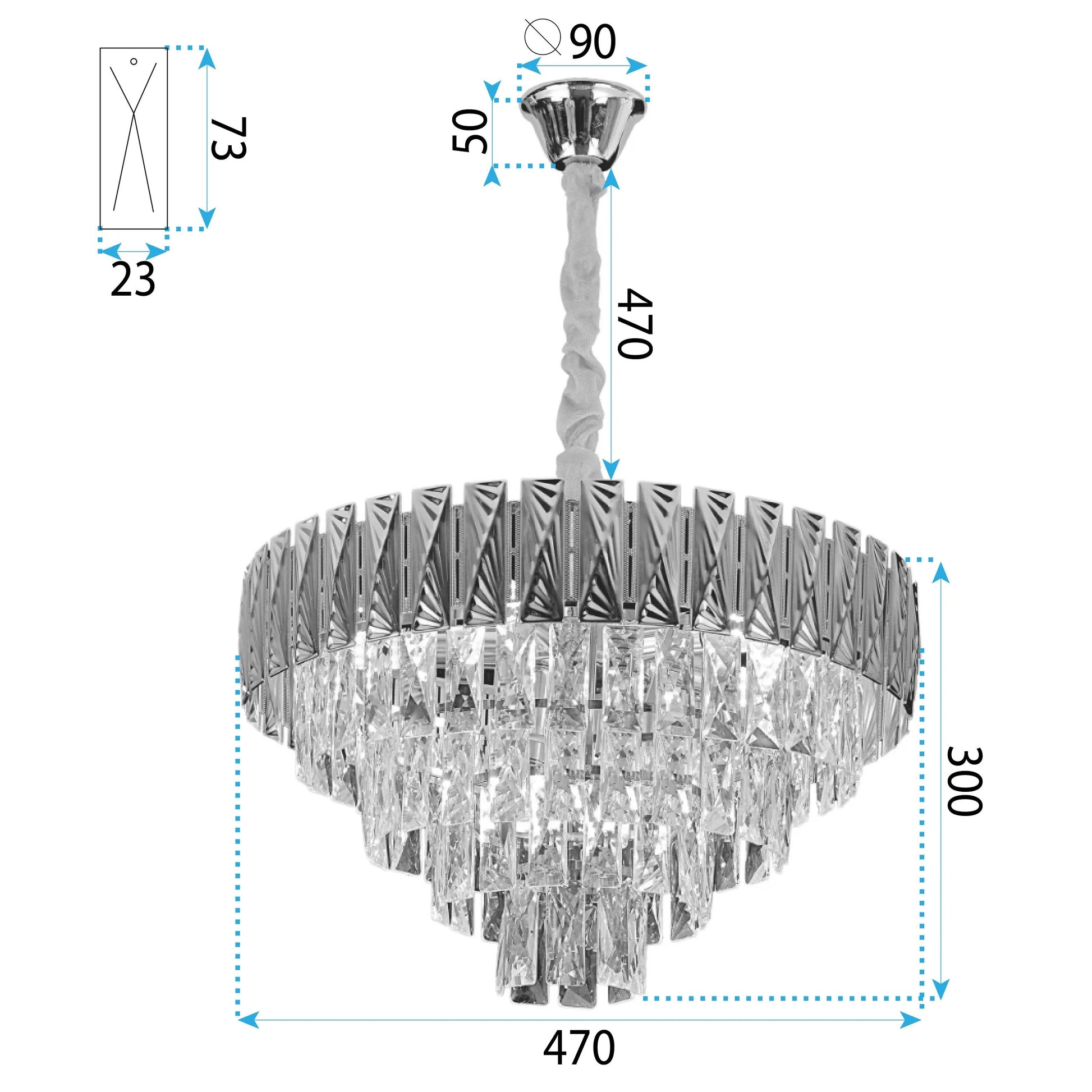 Lampă suspendată Cristal G059-CP  6