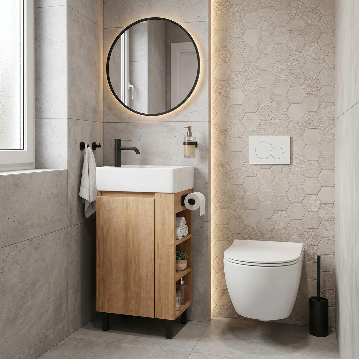 Dulap De Baie Cu Lavoar REA Astra 43cm 6