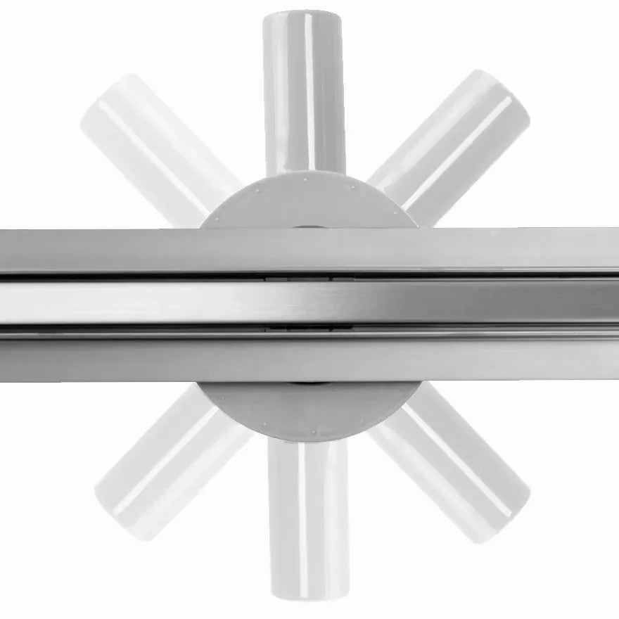 Rigola Dus Rea Neo Slim Pro Nickel Brush INOX 90 6