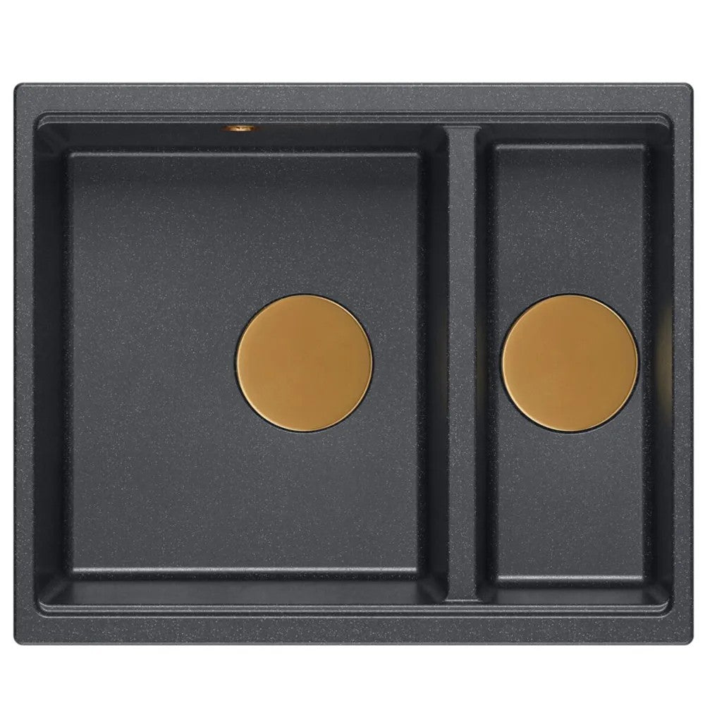 Chiuveta Din Granit Logan 150 Black Metallic Dop Cupru Periat 6