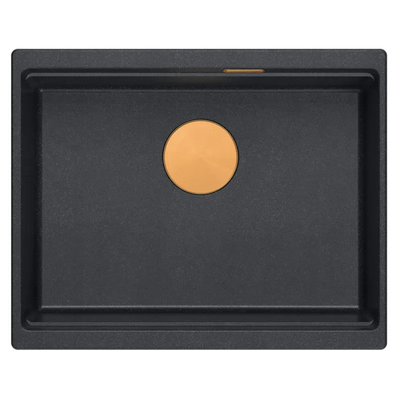 Chiuveta Din Granit Logan 100 Black Metallic Dop Auriu 6