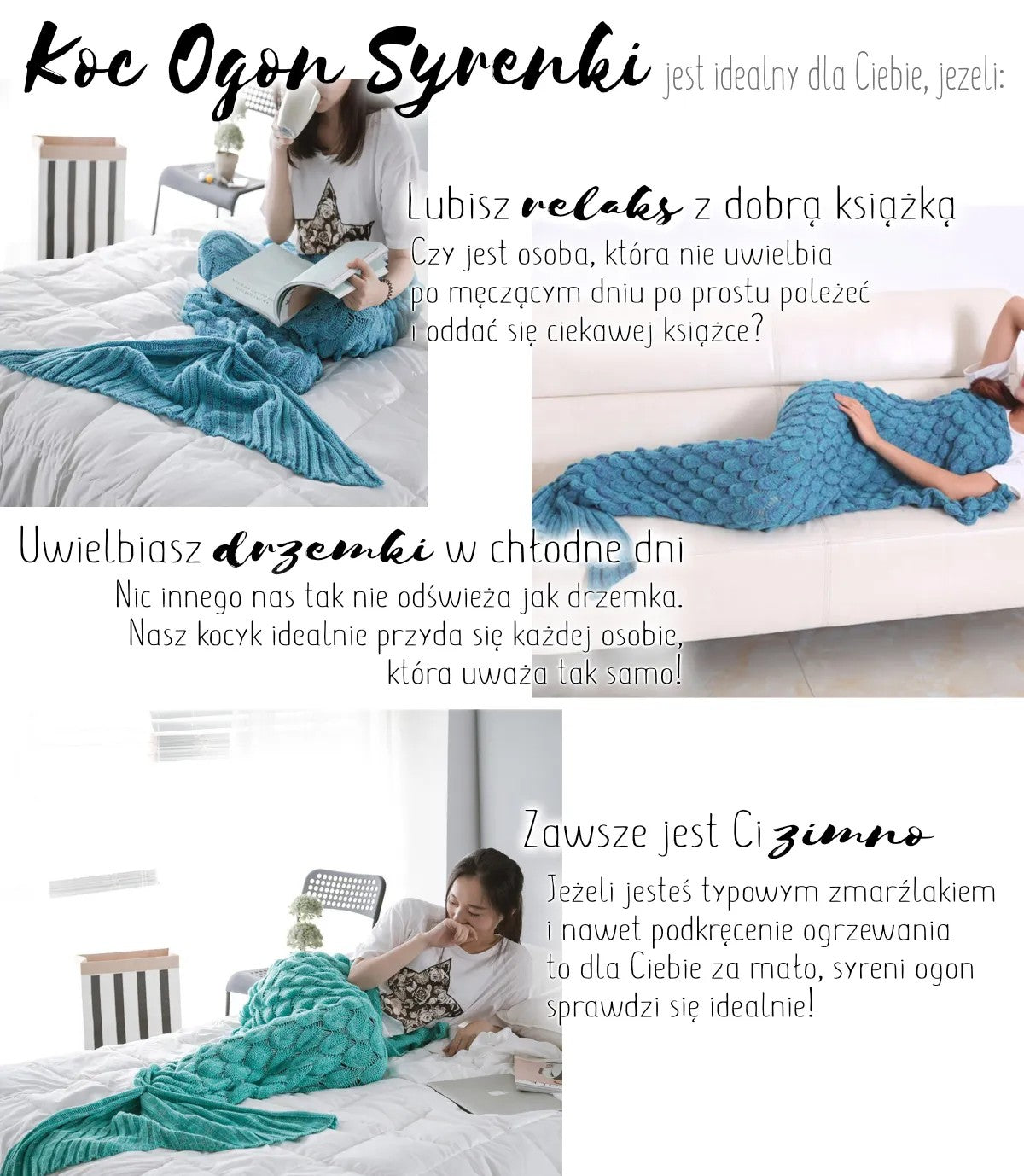 Patura Coada De Sirena Gri 6