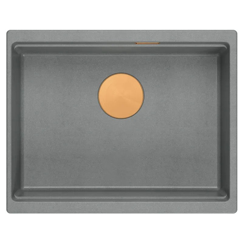 Chiuveta Din Granit Logan 100 Grey Metallic Dop Cupru Periat 6