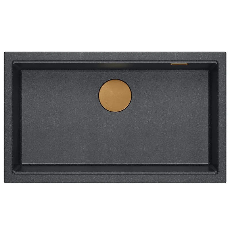 Chiuveta Din Granit Logan 110 Black Metallic Dop Cupru Periat 6