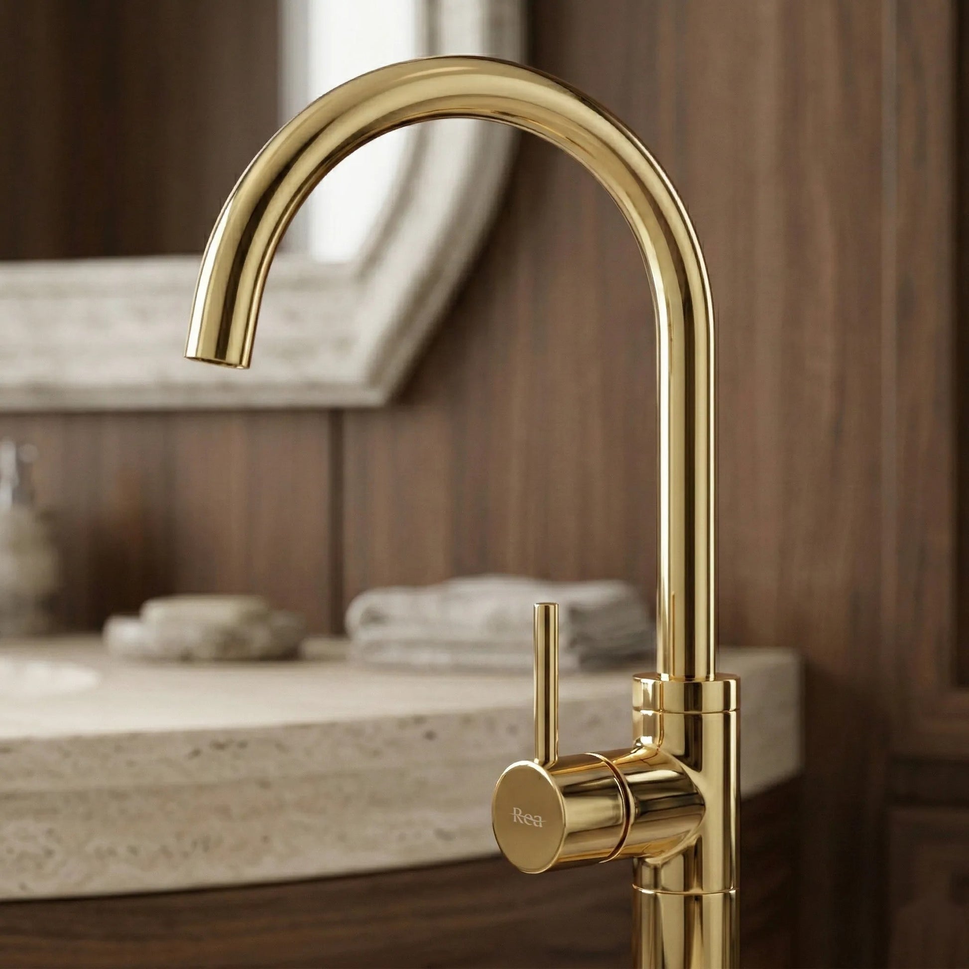 Robinet pentru lavoar Rea Lungo Gold  6