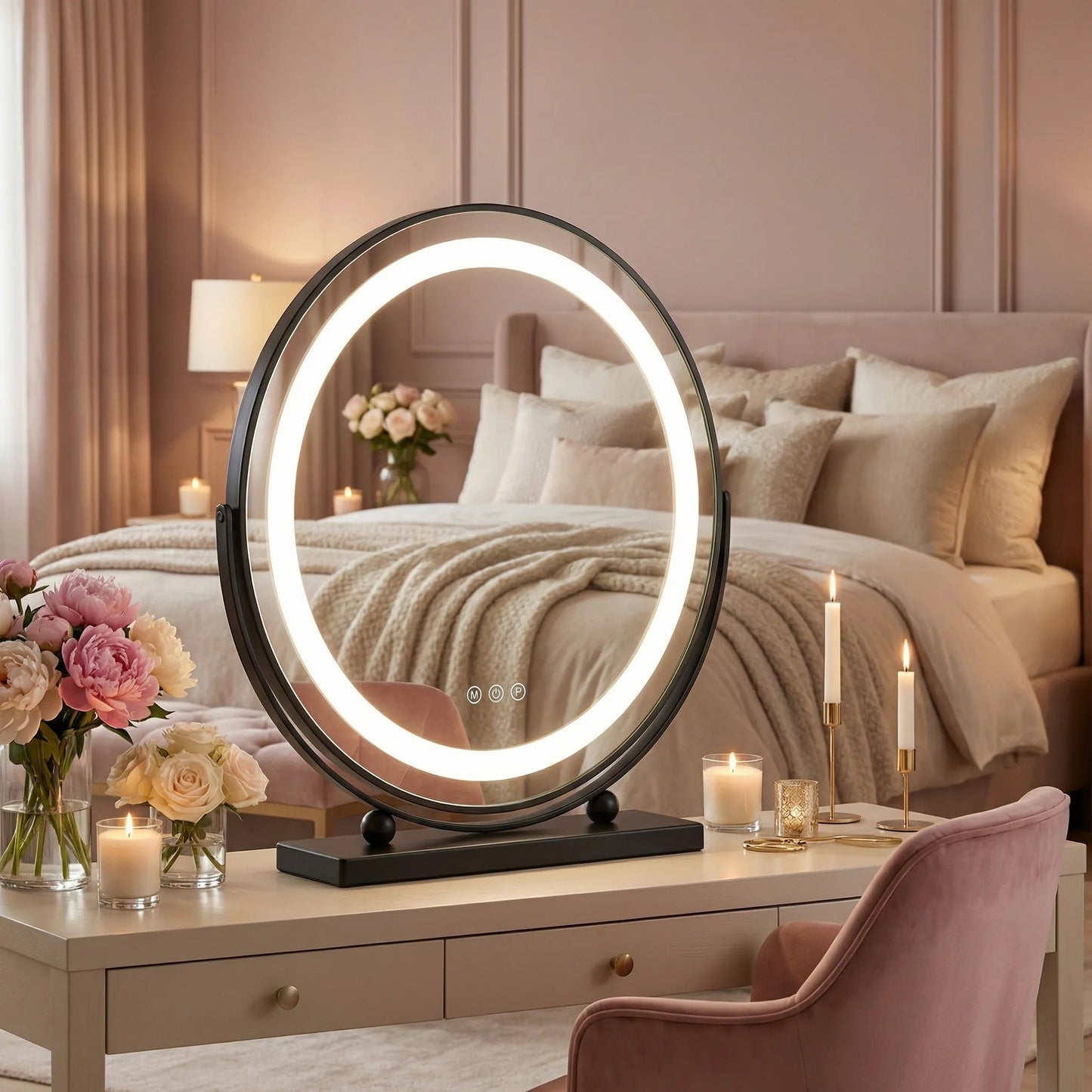 Oglindă LED MAKE-UP Black 40 cm  6
