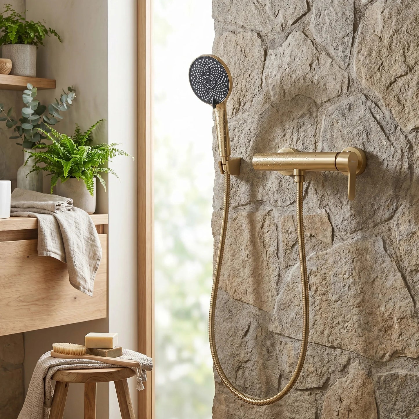 Baterie de duș REA Arcos Brush Gold  6