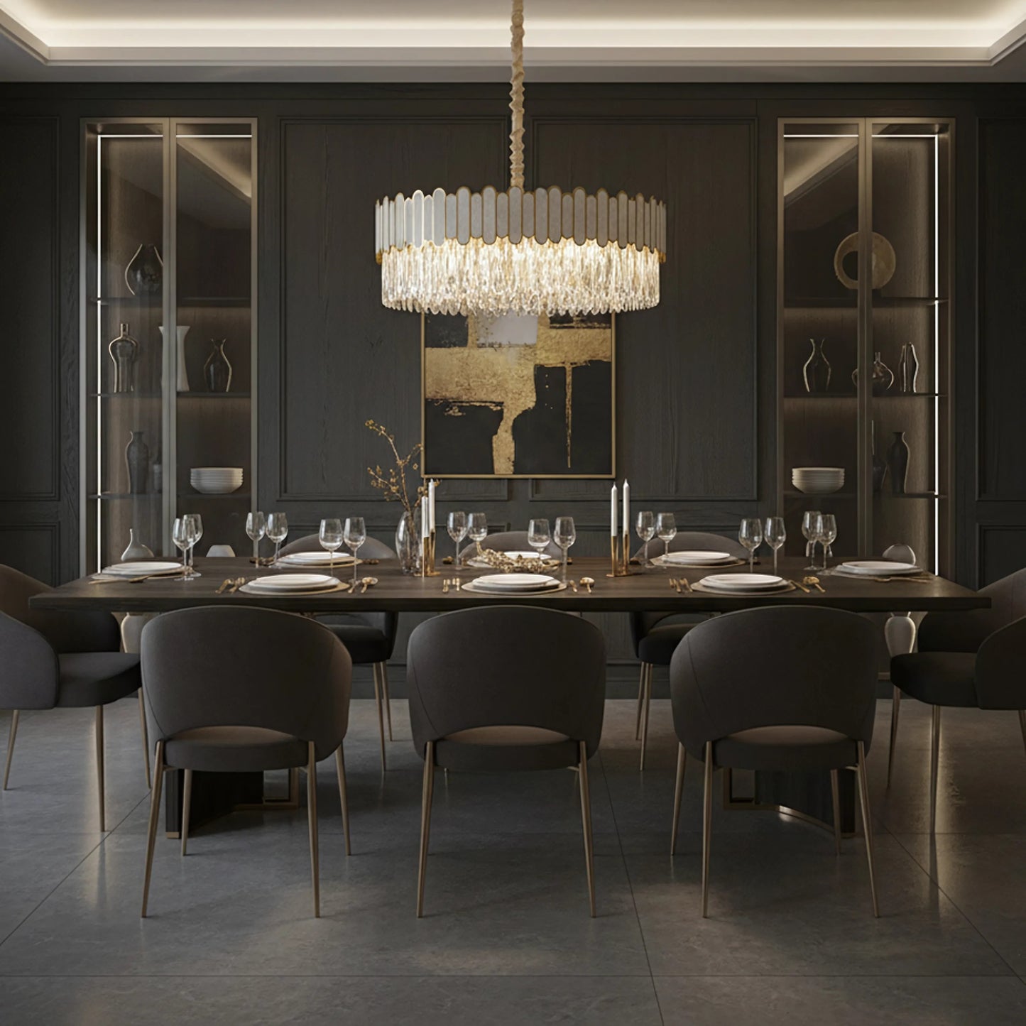 lampă suspendată APP1747-8CP 60 cm Gold  6