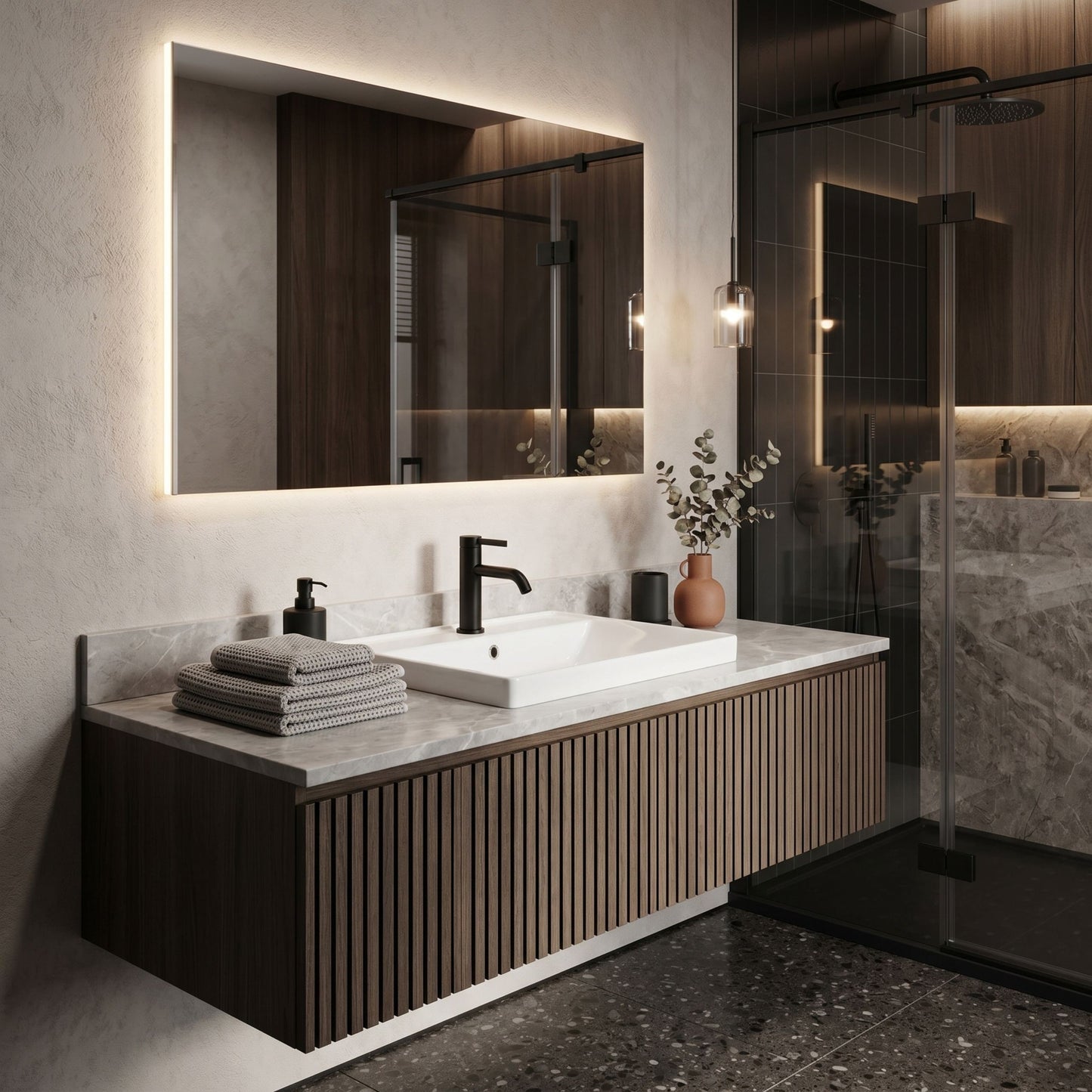 Baterie pentru baie Rea Rivo Black  6