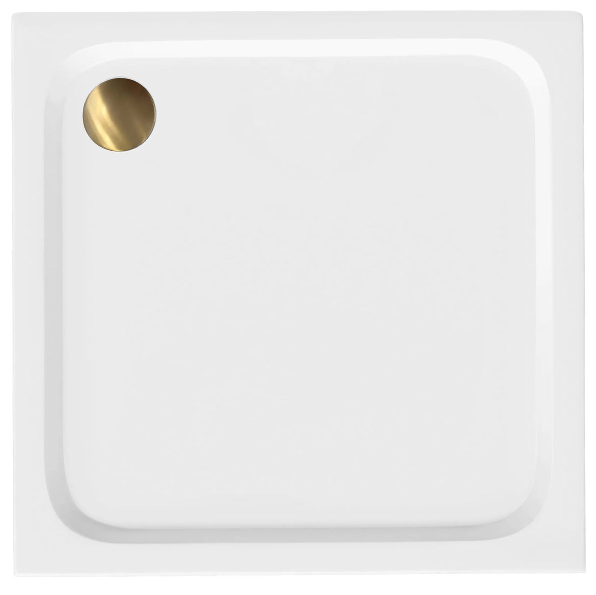 Cada Pentru Dus Din Acril Rea Belmond White 80x80 Brush Gold 6