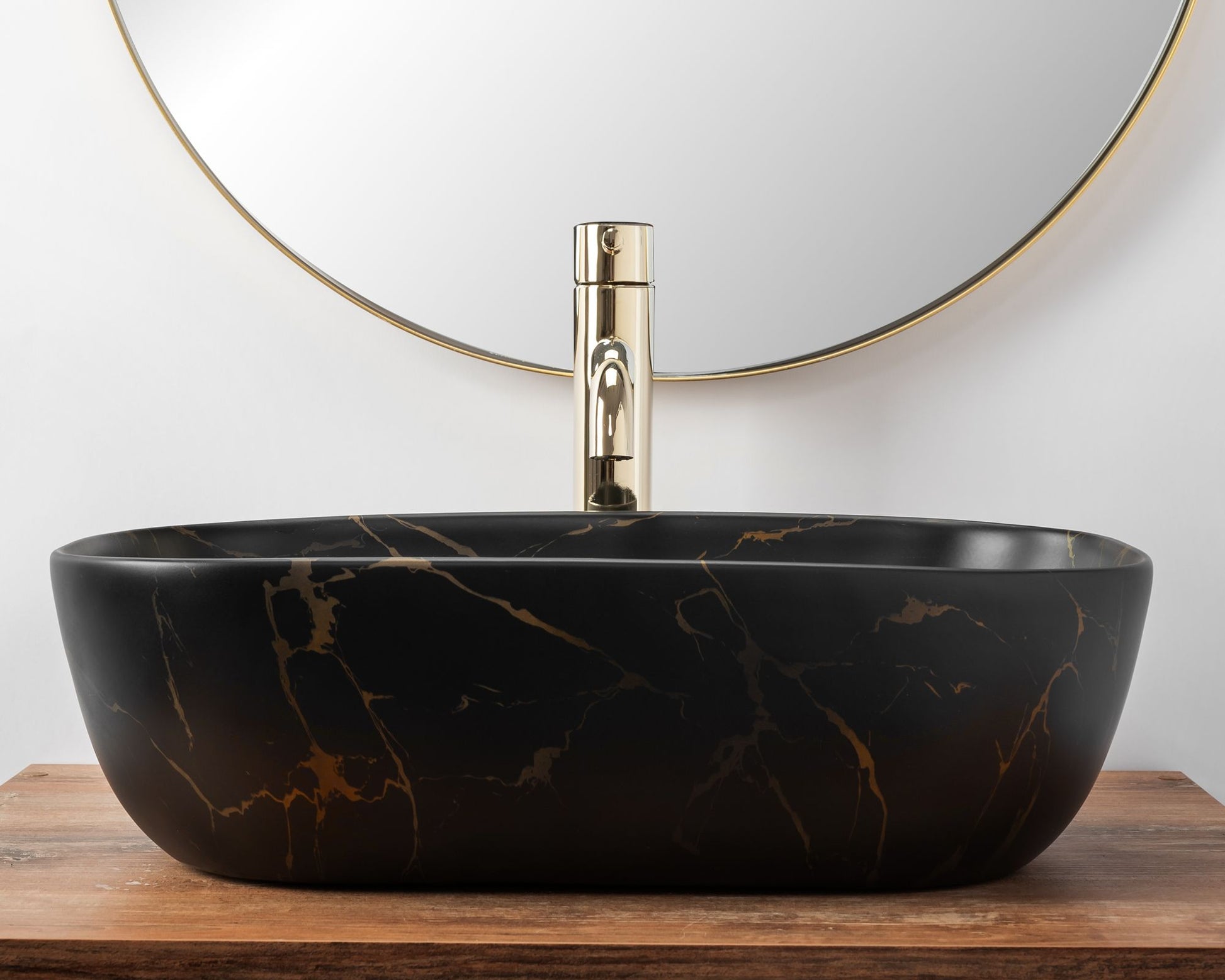 Lavoar pentru blat Rea Belinda Black Marble Mat 3