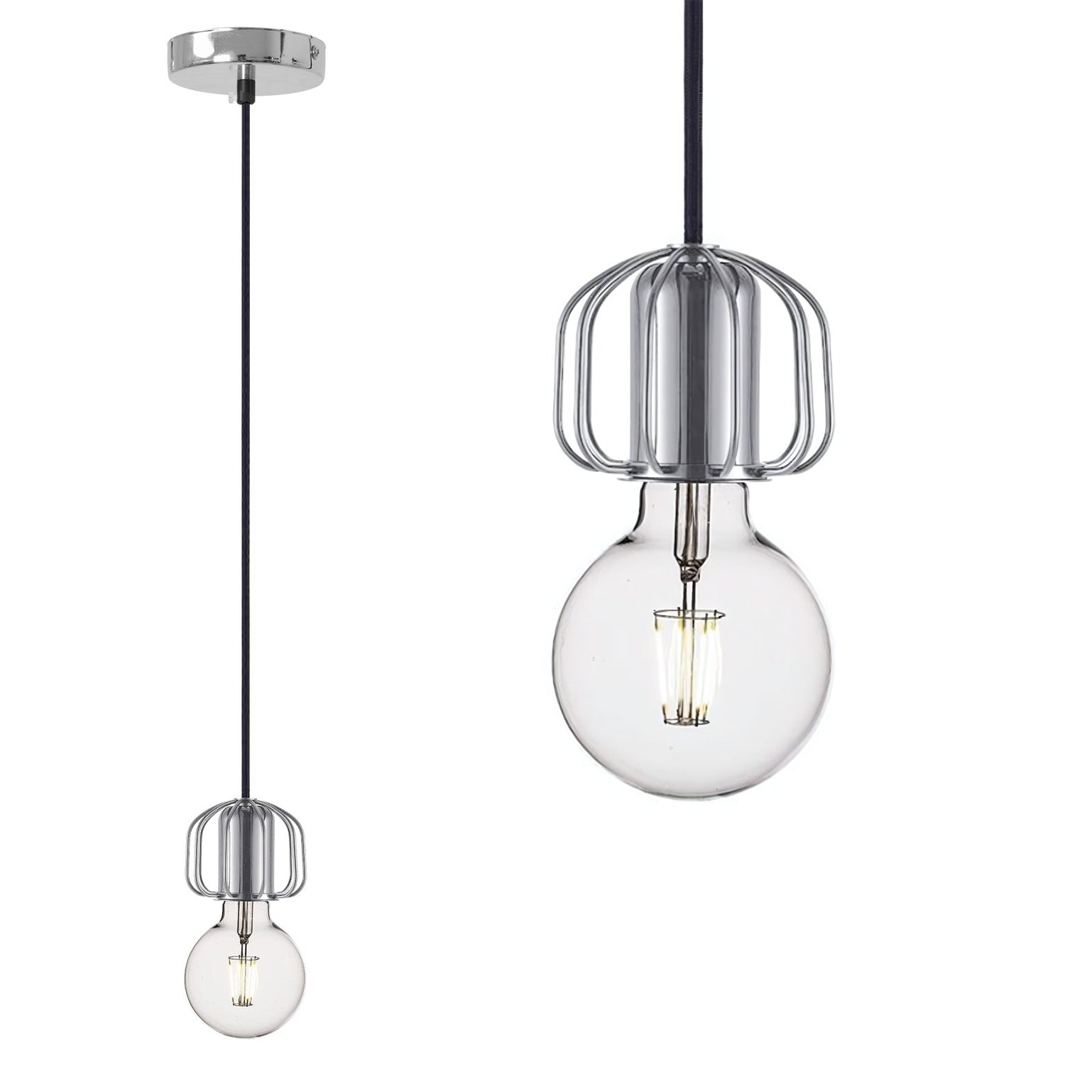 Lampa De Tavan Suspendabila Loft Crom APP594-1CP  1