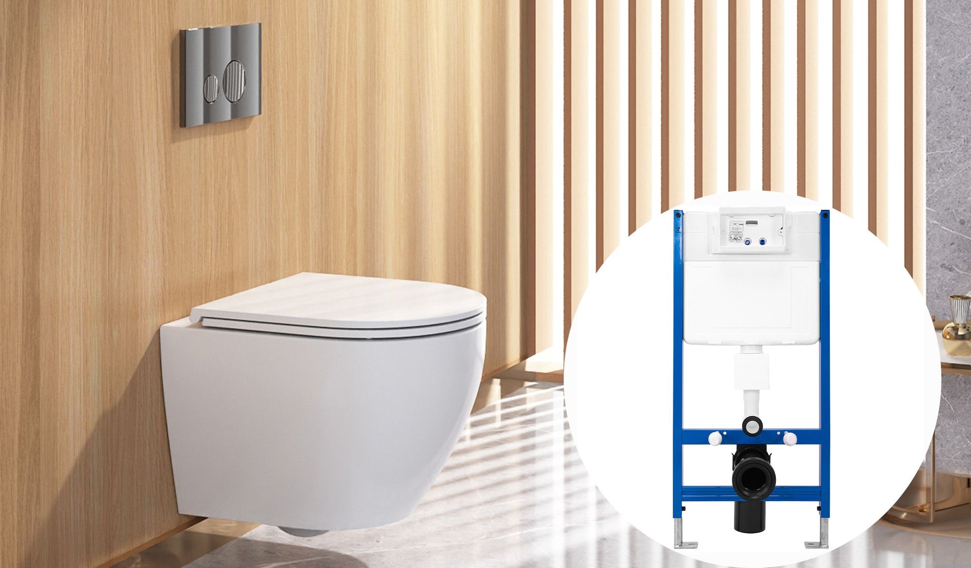 Buton F pentru cadru WC Crom  6