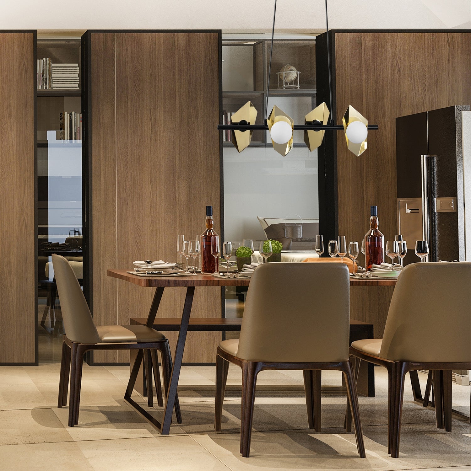 Lampă De Tavan App1412-cp Black Gold  7