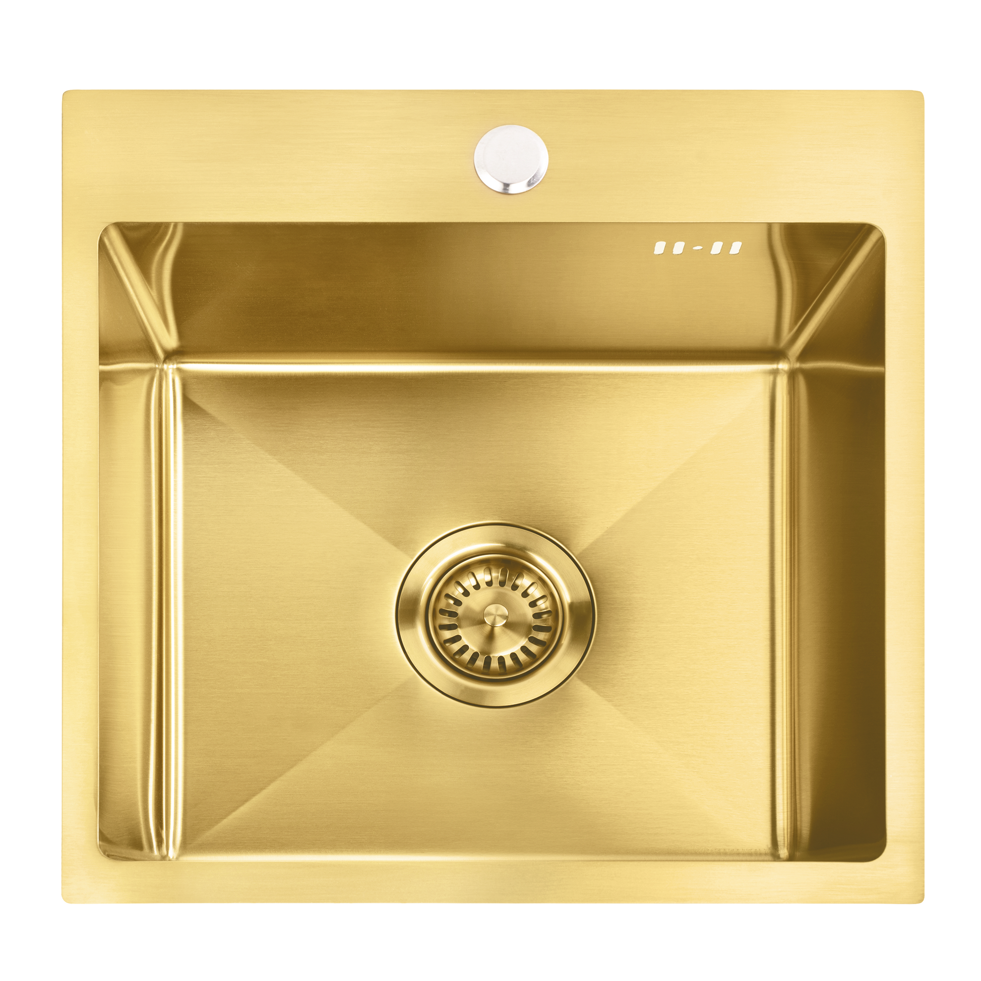Chiuvetă inox Leo 40 BRUSH GOLD fără robinet de bucătărie 2