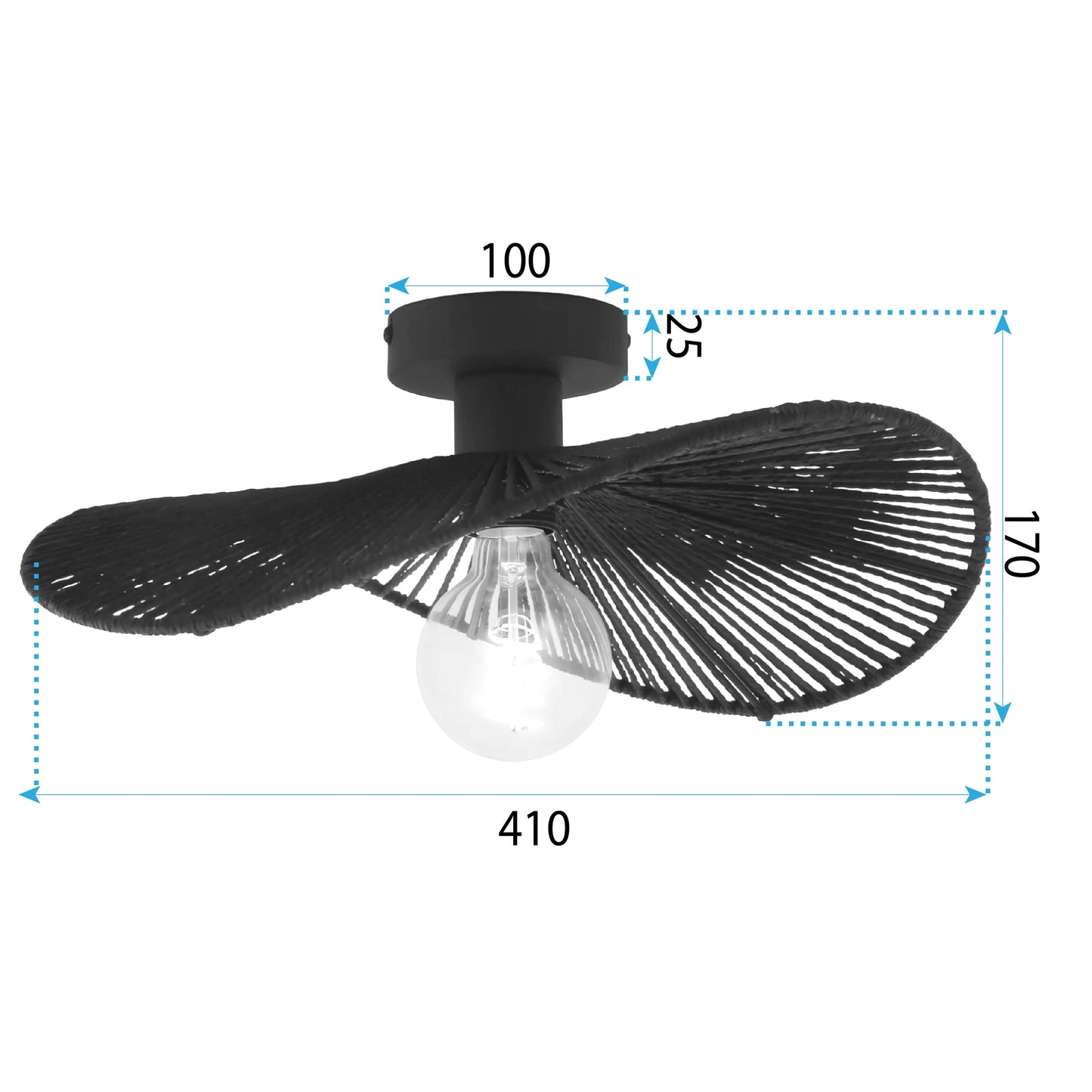 Lampă Suspendată APP1832-1C Black  4