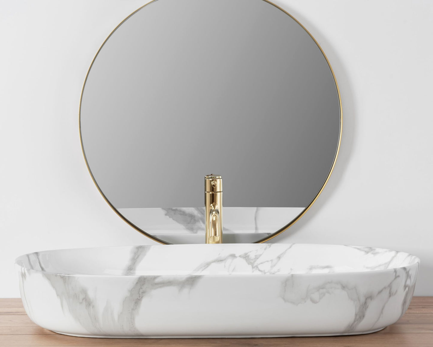 Lavoarul REA CLEO 81 Shiny Marmo din ceramică  4