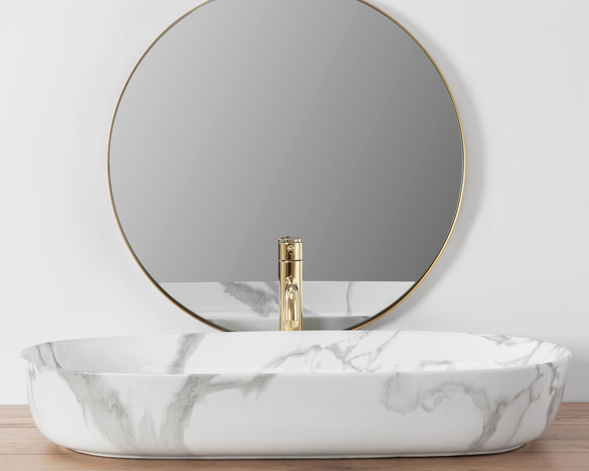 Lavoarul REA CLEO 81 Shiny Marmo din ceramică  4