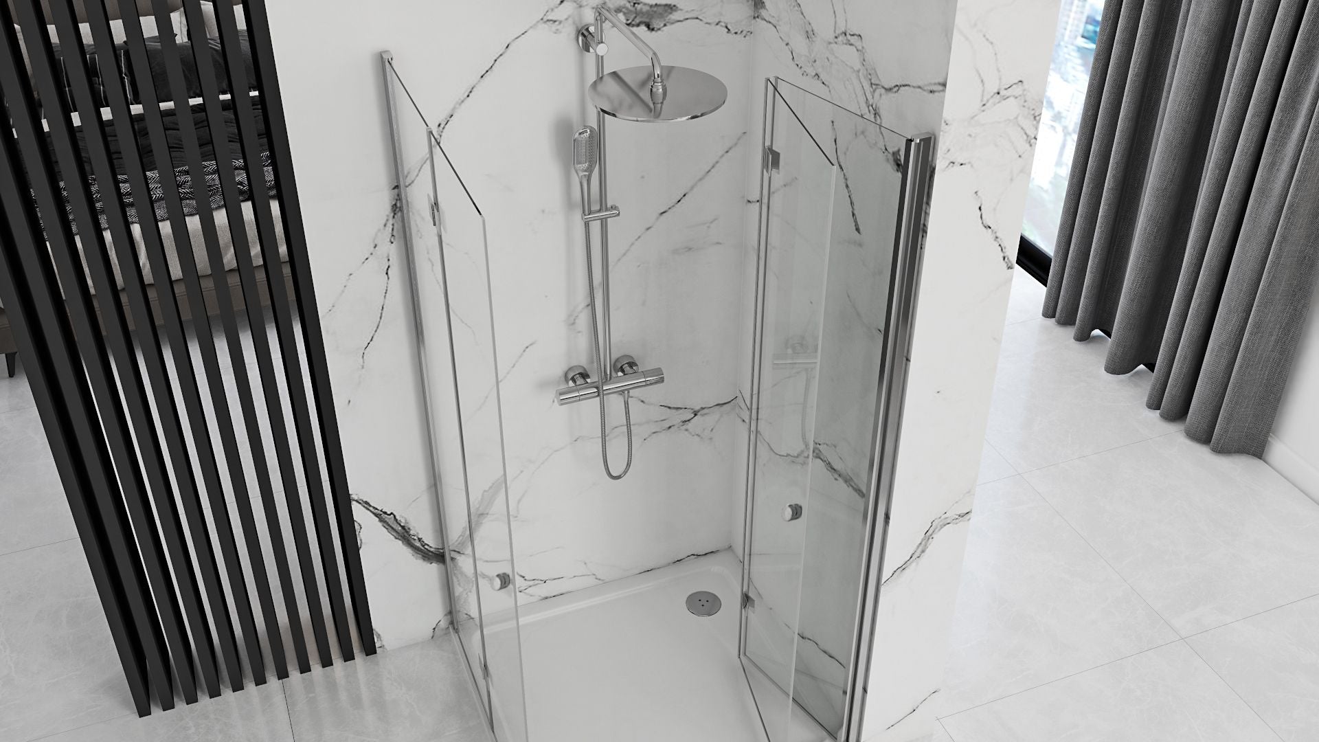 Cabina de dus pliabil Rea Fold N2 90 x 90 cm 3