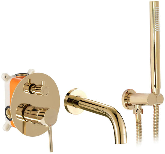 Baterie pentru cada Incastrata Rea Lungo Auriu Gold + BOX  1