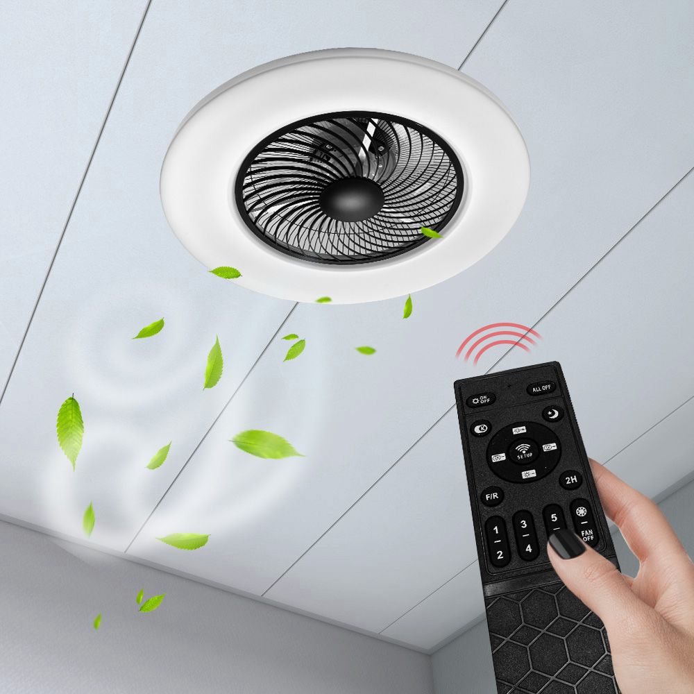 Lustra cu ventilator APP1552-C BLACK  2